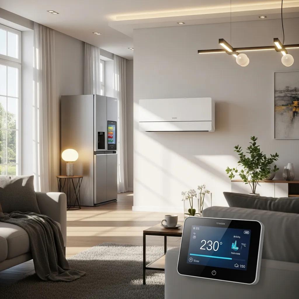 Modern, energy-efficient heating system in a home