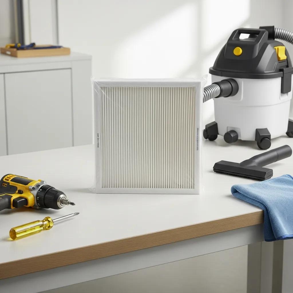 Tools and supplies needed for HVAC air filter replacement