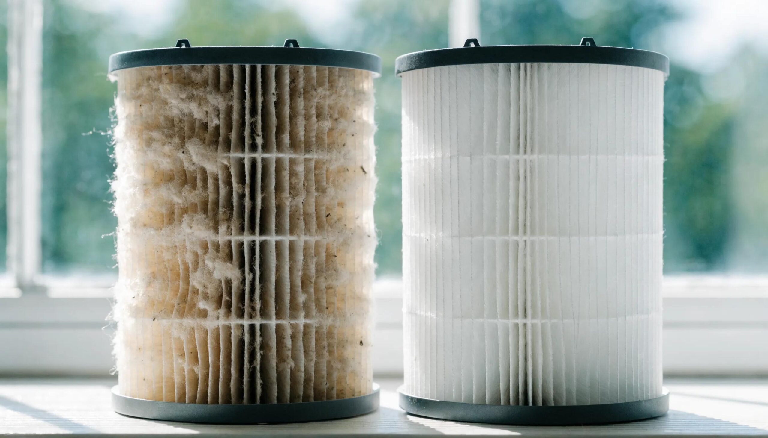 Weak HVAC Airflow: Understanding Air Distribution Issues 2 Dirty vs clean air filters highlighting the importance of maintenance for optimal HVAC airflow